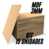 Placa Chapa Mdf Cru 20x28 A4 15 Und 3mm Quadros Artesanato