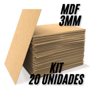 Placa Chapa Mdf Cru 20x28 A4 20 Und 3mm Quadros