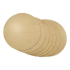 Kit 20 Supla Souplat Mdf Cru 10x10 3mm Base Redonda Bolachas